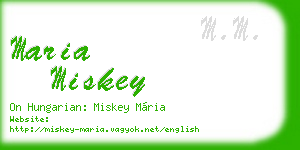 maria miskey business card